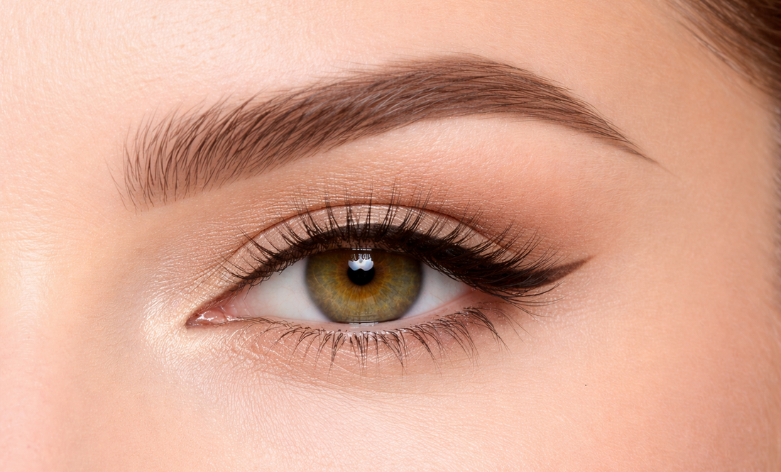 Natural daytime eye makeup application