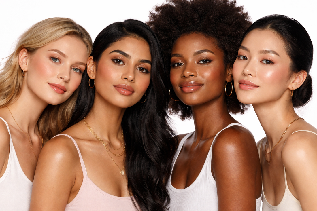Diverse models with individual makeup styles