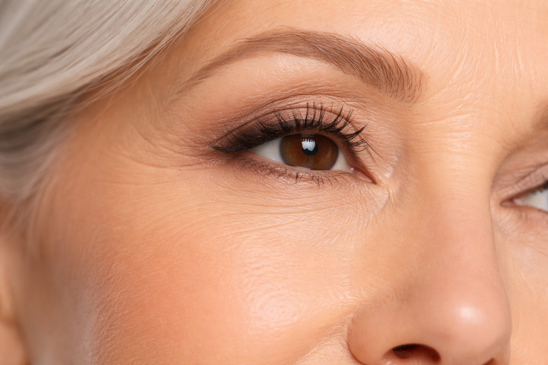 soft neutral eyeshadow look for mature eyes